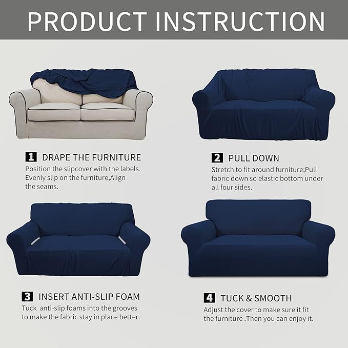 Easy-Going Stretch Sofa Slipcover 1-Piece Sofa Cover Furniture Protector Couch - Image 8