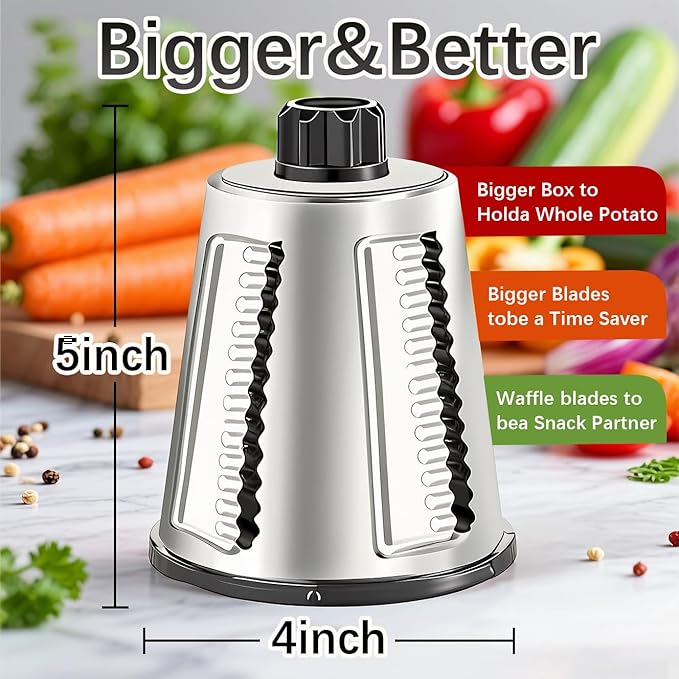VEKAYA Rotary Cheese Grater Hand Crank - Image 3