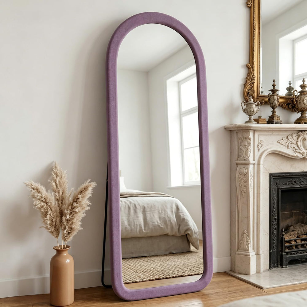Full Length Mirror 56"x20" Arch Floor Mirror with Stand Arched Full...