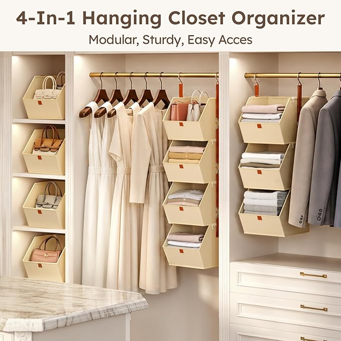 Homsorout Hanging Closet Organizer 4 Tier - Image 5