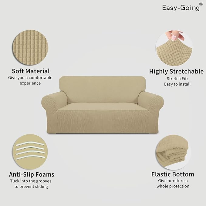 Easy-Going Stretch Oversized Loveseat Slipcover 1-Piece Sofa Cover Furniture - Image 3