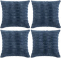 Fancy Homi 4 Packs Dusty Blue Decorative Throw Pillow Covers 18x18 Inch by Fancy+Homi