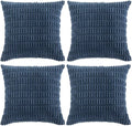 Fancy Homi 4 Packs Dusty Blue Decorative Throw Pillow Covers 16x16 Inch by Fancy+Homi