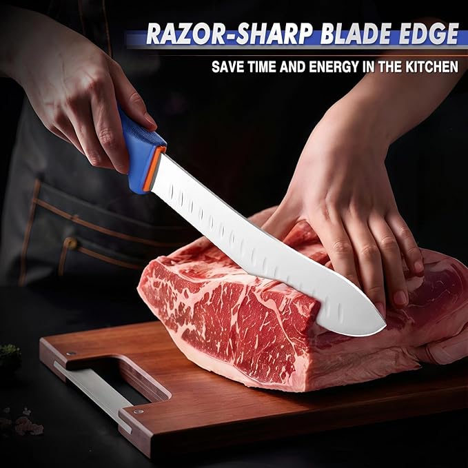 DRAGON RIOT 6 Pcs Butcher Knives Set, Meat Processing Knife Set