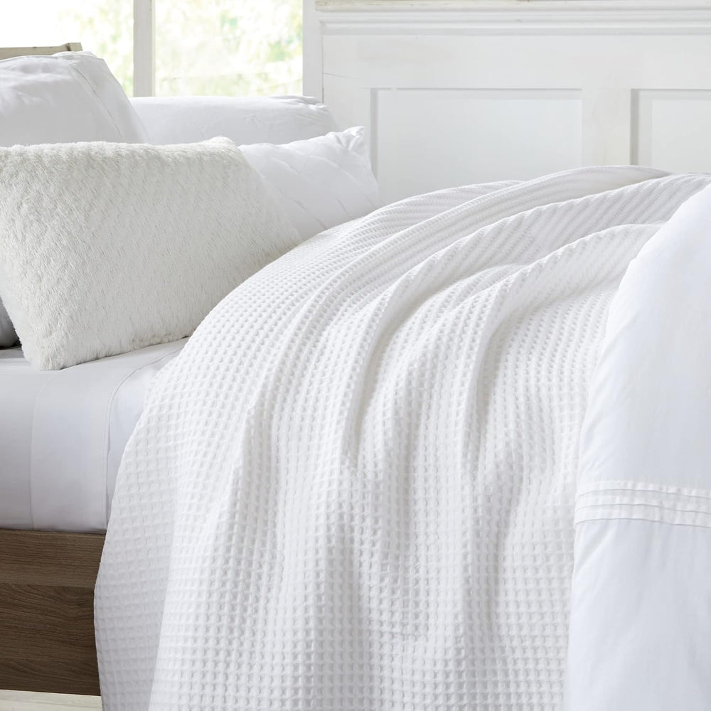 100% Cotton Waffle Weave Bed Blanket | Soft, Breathable, and Lightweight Blan...