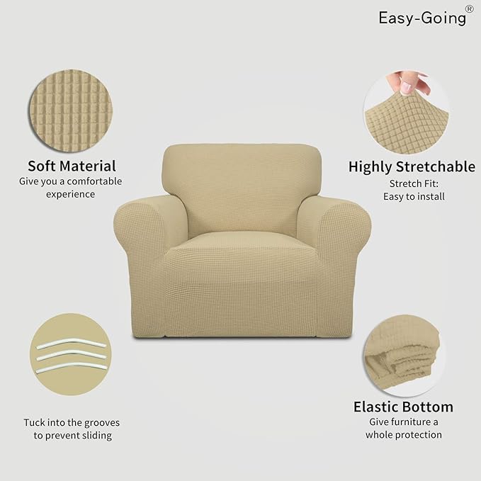Easy-Going Stretch Chair Sofa Slipcover 1-Piece Couch Sofa Cover Furniture - Image 4