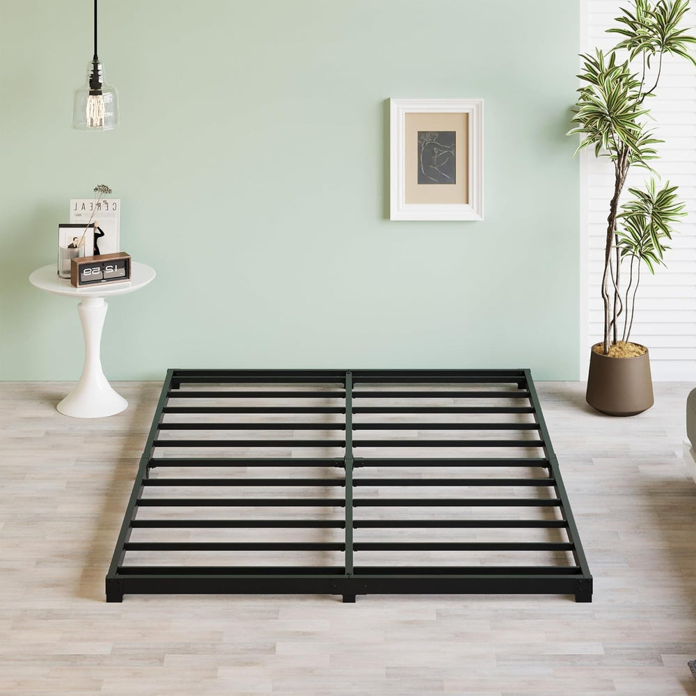 3 Inch Bed Frame Full Size Low Profile Floor Metal Platform