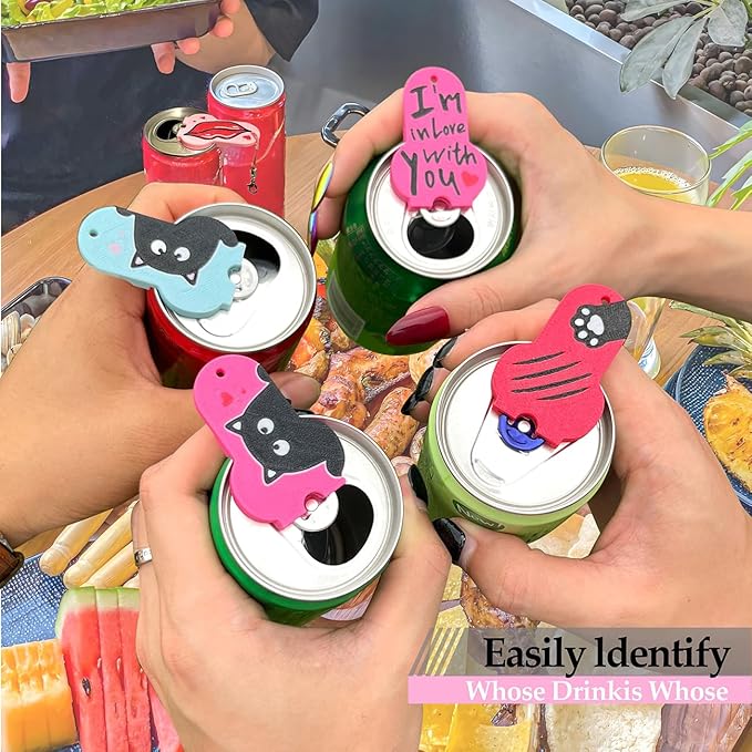 Soda Can Tab Opener Mini Soda Can Cover Easy Tab Opener and Drink Protector - Image 5