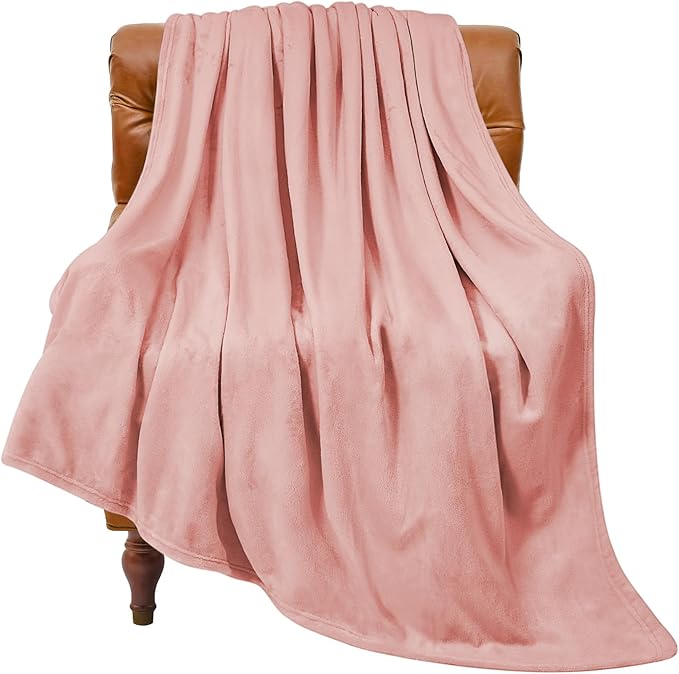 BEDELITE Fleece Blanket Twin Size Pink Throw Blankets by BEDELITE