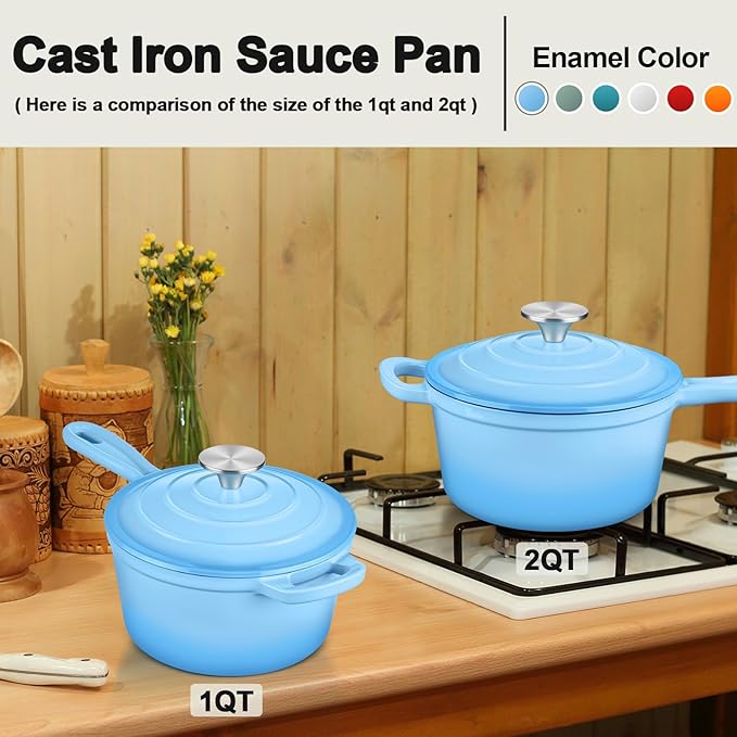 Enameled Cast Iron Sauce Pan - Image 6
