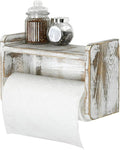 MyGift Farmhouse Paper Towel Holder, Shabby Whitewashed Wood Farmhouse Wall by MyGiftHome