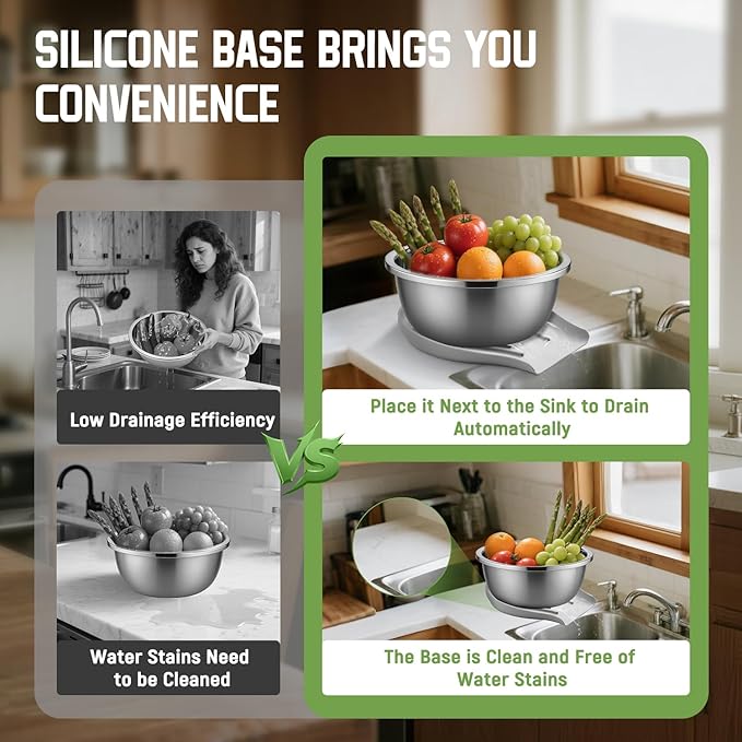 304 Stainless Steel Colander - Image 4