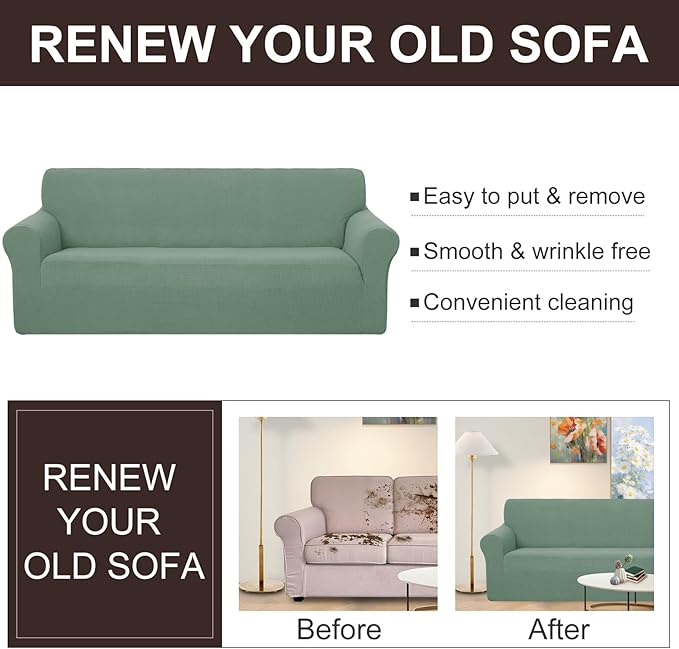 U-NICE HOME Stretch Couch Cover Sofa Cover Sofa Slipcover Furniture Protector - Image 4