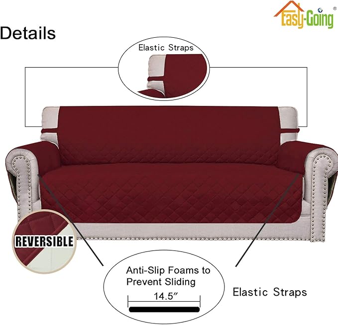 Easy-Going Chair Sofa Slipcover Reversible Sofa Cover Water Resistant Couch - Image 3