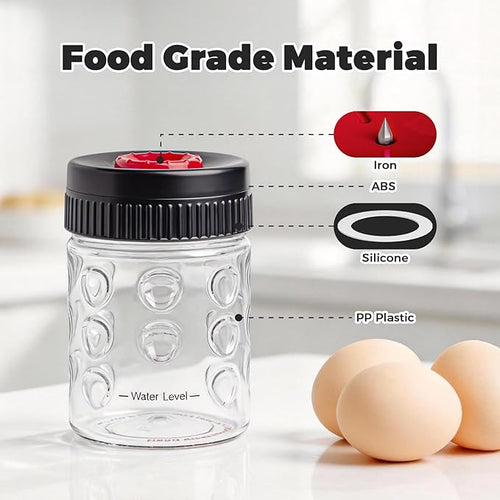 2 in 1 Egg Peeler with Piercer, Hard Boiled Egg Shell Remover Tool with Rotary - Image 2