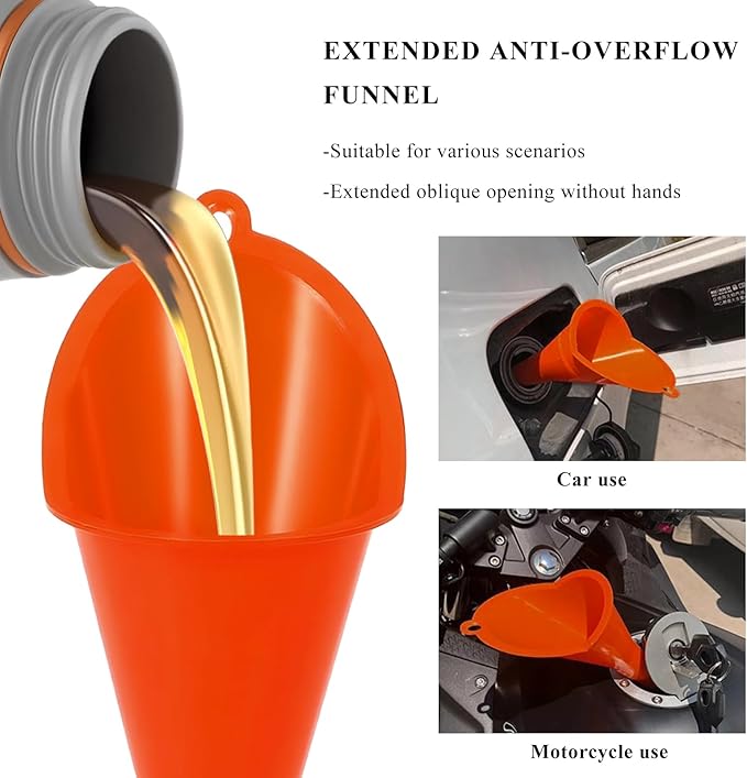 2 PCS Oil Funnel, Automotive Use Funnels - Image 5