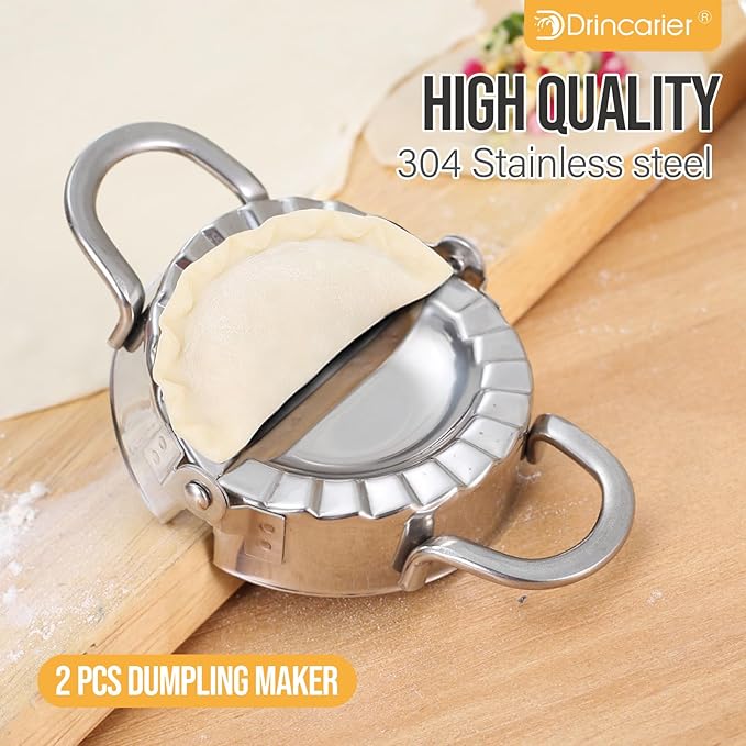 Stainless Steel Dumpling Ravioli Maker Press, 2 Pack Pierogi Mold - Image 3