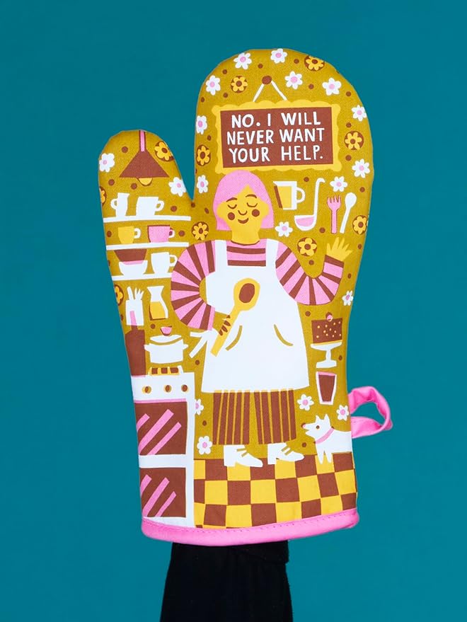 Blue Q No. I Will Never Want Your Help. Funny Oven Mitts - Image 3