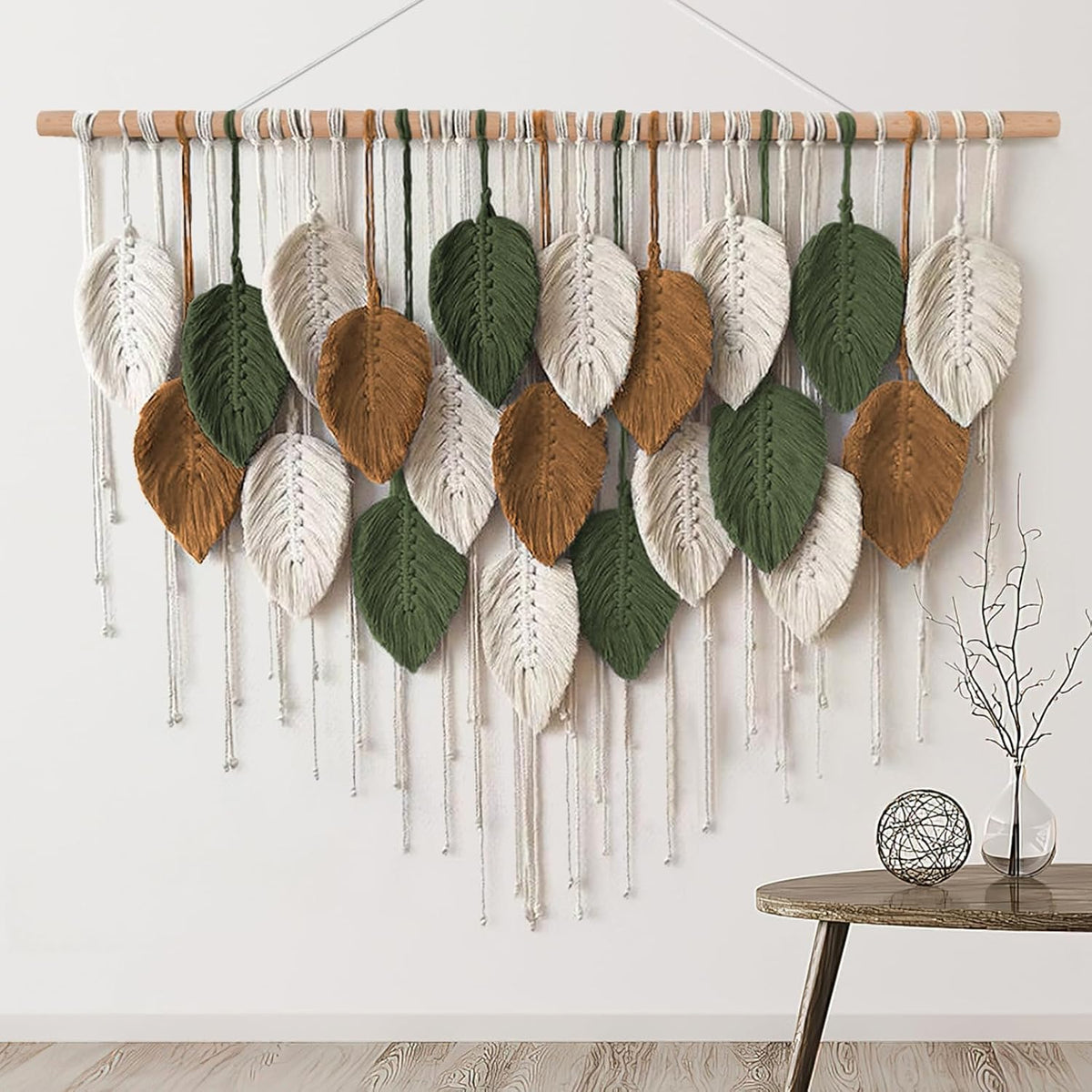 large macrame wall hanging boho woven tapestry chic, main product view