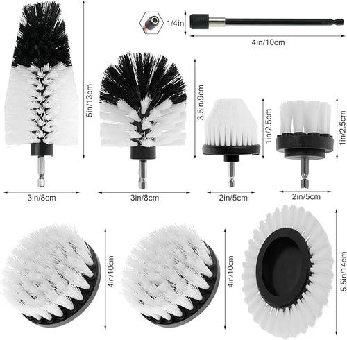 8 Pcs Drill Brush Attachment Set, Power Cleaning Scrub Brush Kit - Image 2