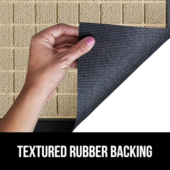 GORILLA GRIP 100% Waterproof All-Season WeatherMAX Doormat US Designed Natural - Image 5