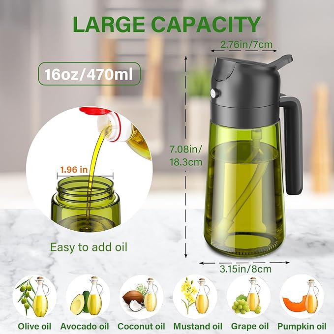 Vakoo 2 in 1 Oil Sprayer and Oil Dispenser - Image 5