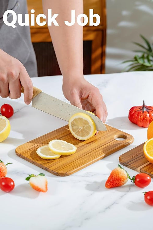 2 Pcs Berkvee Small Teak Wood Cutting Board - Image 2