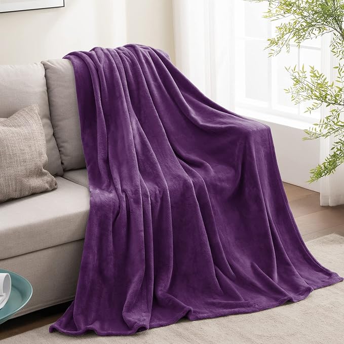 BEDELITE Fleece Blanket Purple Throw Blankets - Image 5
