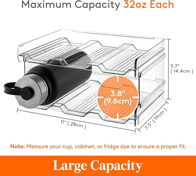 Lifewit 2 Tier Stackable Water Bottle Organizer - Image 2