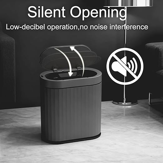 ELPHECO Bathroom Motion Sensor Trash can, 2 Gallon Automatic Garbage Can