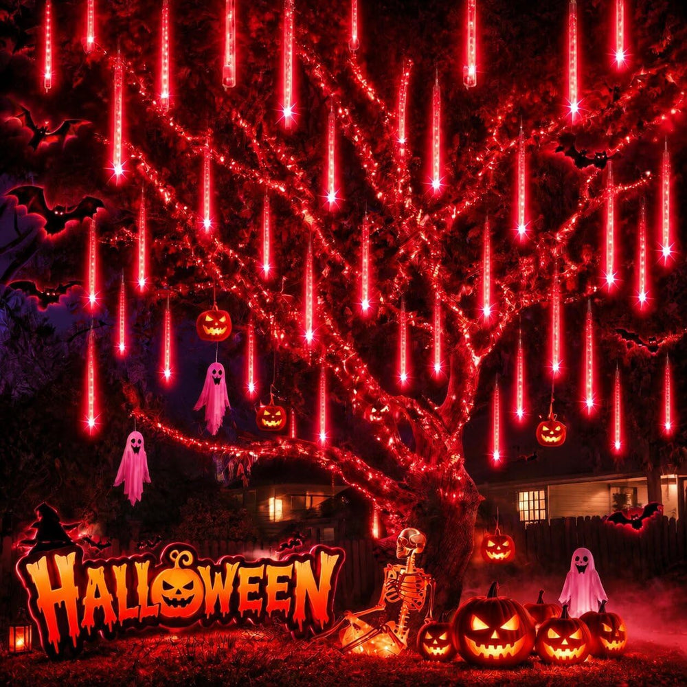 Halloween Outdoor Lights , UL Certified Red Meteor Shower Lights