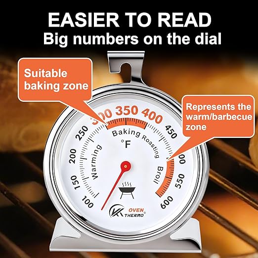 2.64" Oven Thermometer 100-600°F Kitchen Cooking Thermometer Instant Read - Image 6