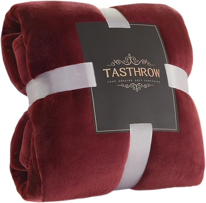TASTHROW Large Flannel Fleece Throw Blanket, 90×90 Inch by TASTHROW