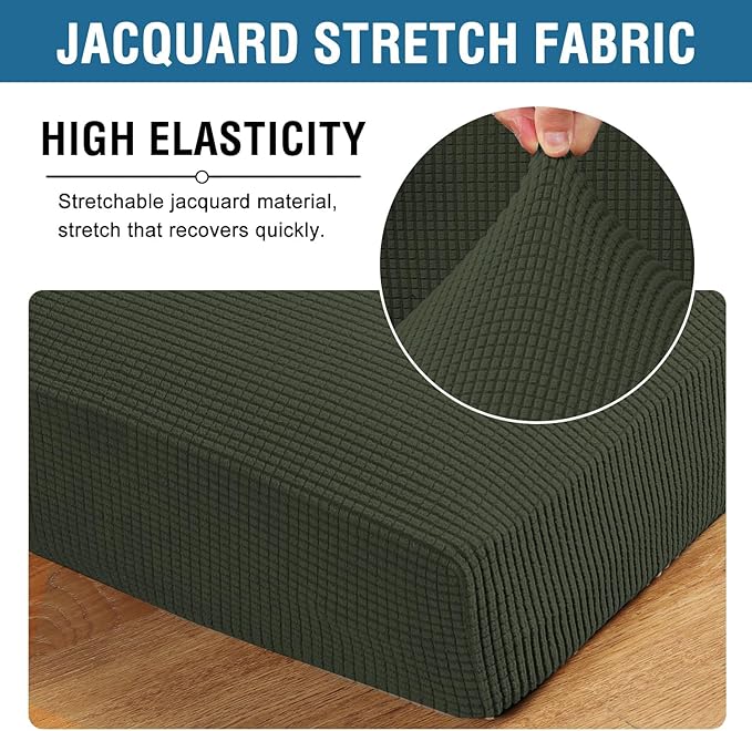 H.VERSAILTEX Super Stretch Individual Seat Cushion Covers Sofa Covers Couch - Image 4
