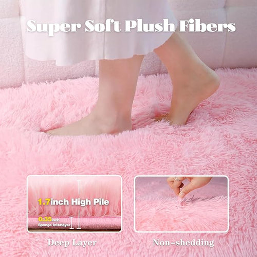 6x9 Area Rug for Living Room: Fluffy Shag Soft Washable Rugs Large Fuzzy Plush - Image 2