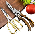 Premium Kitchen Shears 2-Pack Heavy Duty Poultry & Meat Scissors, Bone Shears by AUDAMI