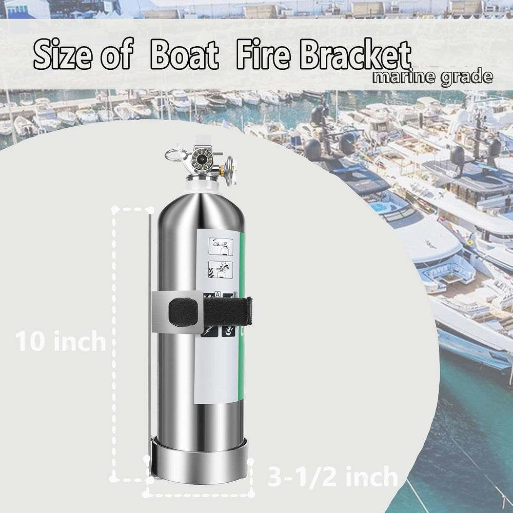 Boat Steel Fire Extinguisher Bracket,304 Stainless Steel Mounting Bracket wit...