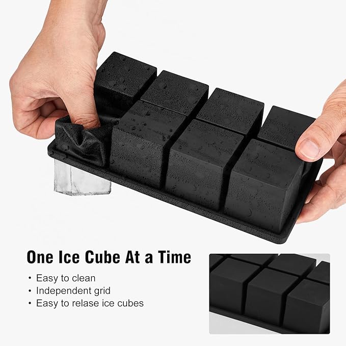 Samuelworld Large Silicone Ice Cube Tray Molds, Big 2 Inch Cubes 3 Pack - Image 3