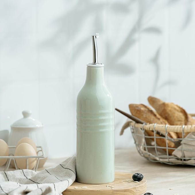 famiware Jupiter 16oz Ceramic Olive Oil Dispenser Bottle, 1 Piece Oil Dispenser - Image 5