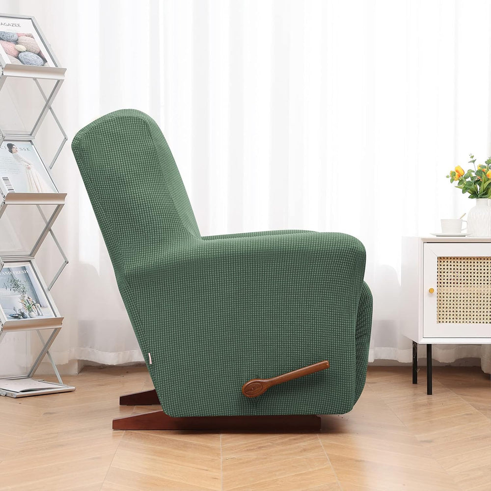 KEKUOU Recliner Chair Covers, 1-Piece Lazy Boy Recliner Cover,Greyish Green