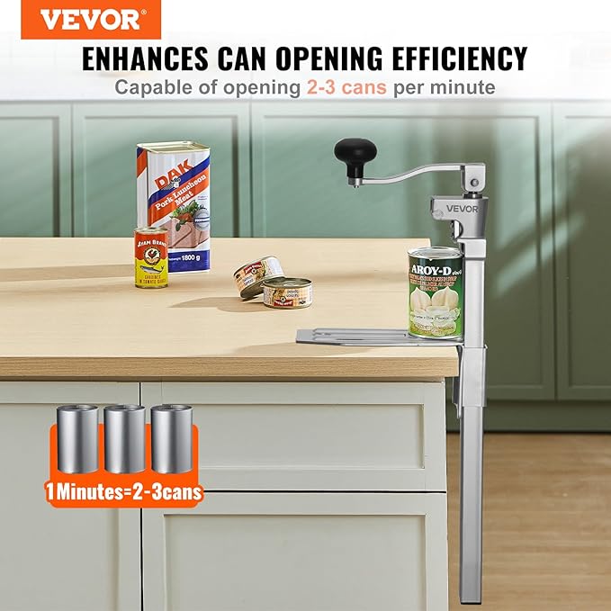 VEVOR Commercial Can Opener, Heavy-Duty Manual Tabletop Cans Opener - Image 2