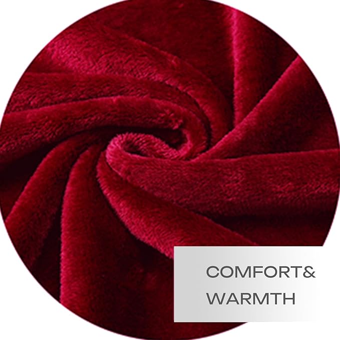 JIAHANNHA Red Throw Blanket Decorations Thin Fleece Blanket 50"x60", Super Soft - Image 5