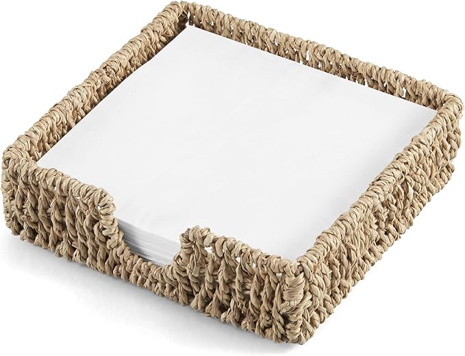 Napkin Holder for Table, Woven Seagrass Napkin Holders For Paper Napkins by Unknown
