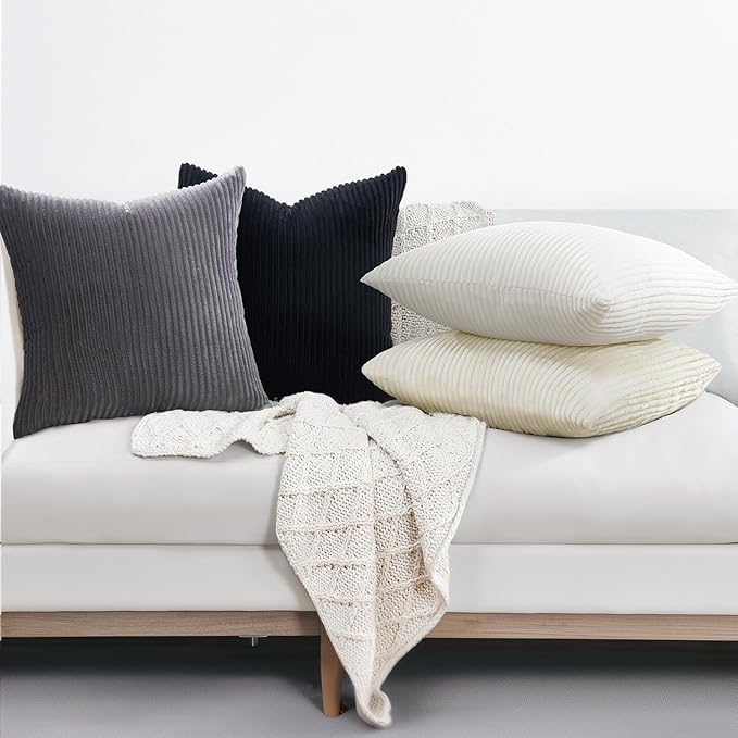 Topfinel Black and White Decorative Throw Pillow Covers Cushion Cases, Mix and - Image 4