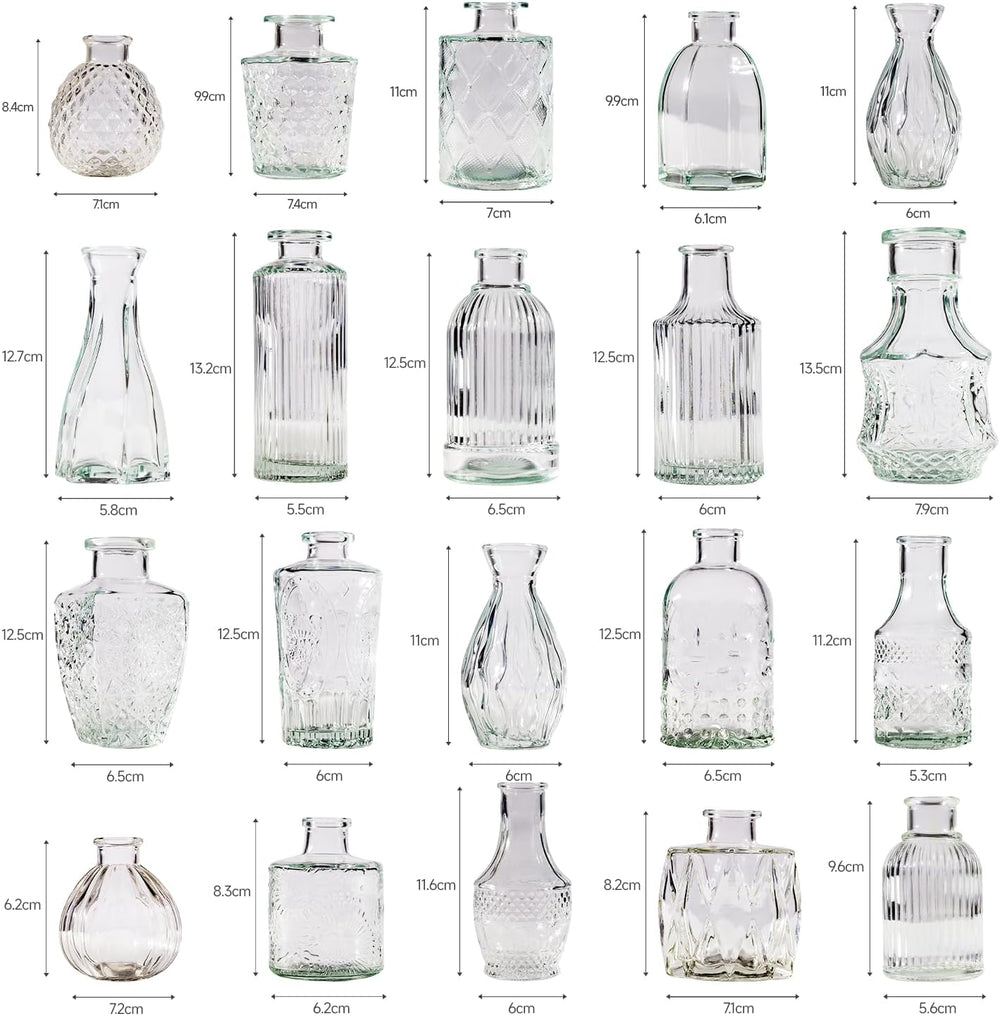 40 Pcs Bud Vase Set, Vases for Centerpieces, Cute Glass Bud Vases in Bulk, Sm...