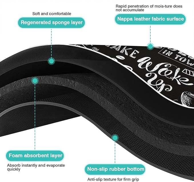 Coffee Bar Mat Accessories for Countertop Super Absorbent Anti-Slip Silicone - Image 6