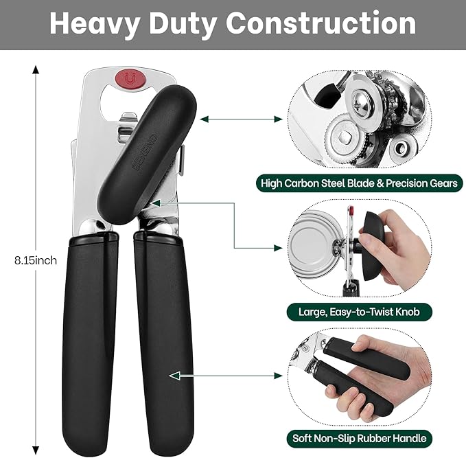 Beneno Can Opener, Heavy Duty Manual Can Opener - Image 2
