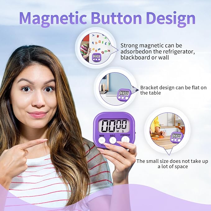 24 Pack Timers Magnetic Kitchen Timer Cooking Timers - Image 5