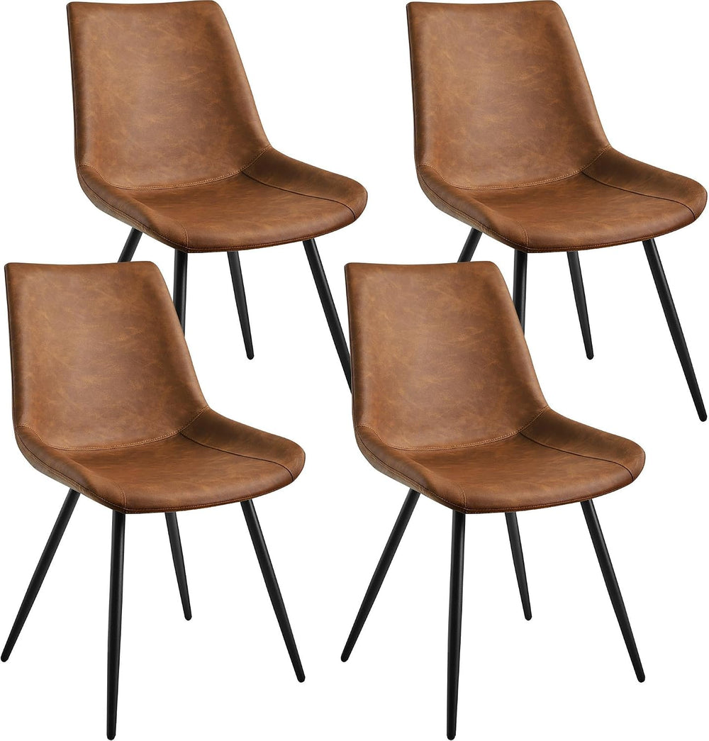 Yaheetech Dining Room Chairs Set of 4 Mid Century Modern Kitchen Chairs with ...