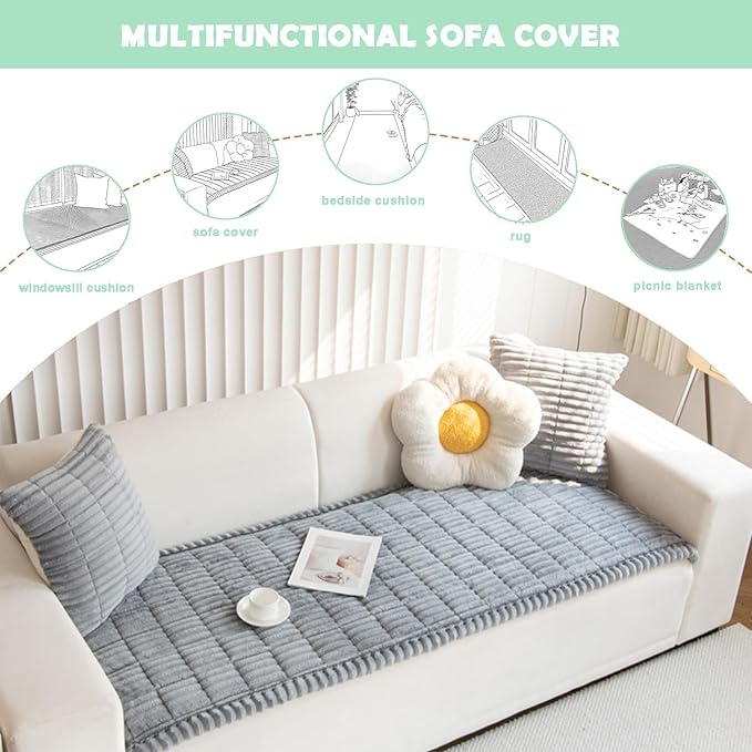 ZQFFB Pet Couch Cover Dogs Washable Non-Slip Couch Protector Pet Friendly Dog - Image 3